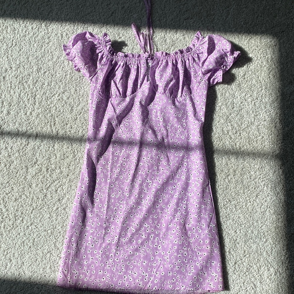 Purple floral dress